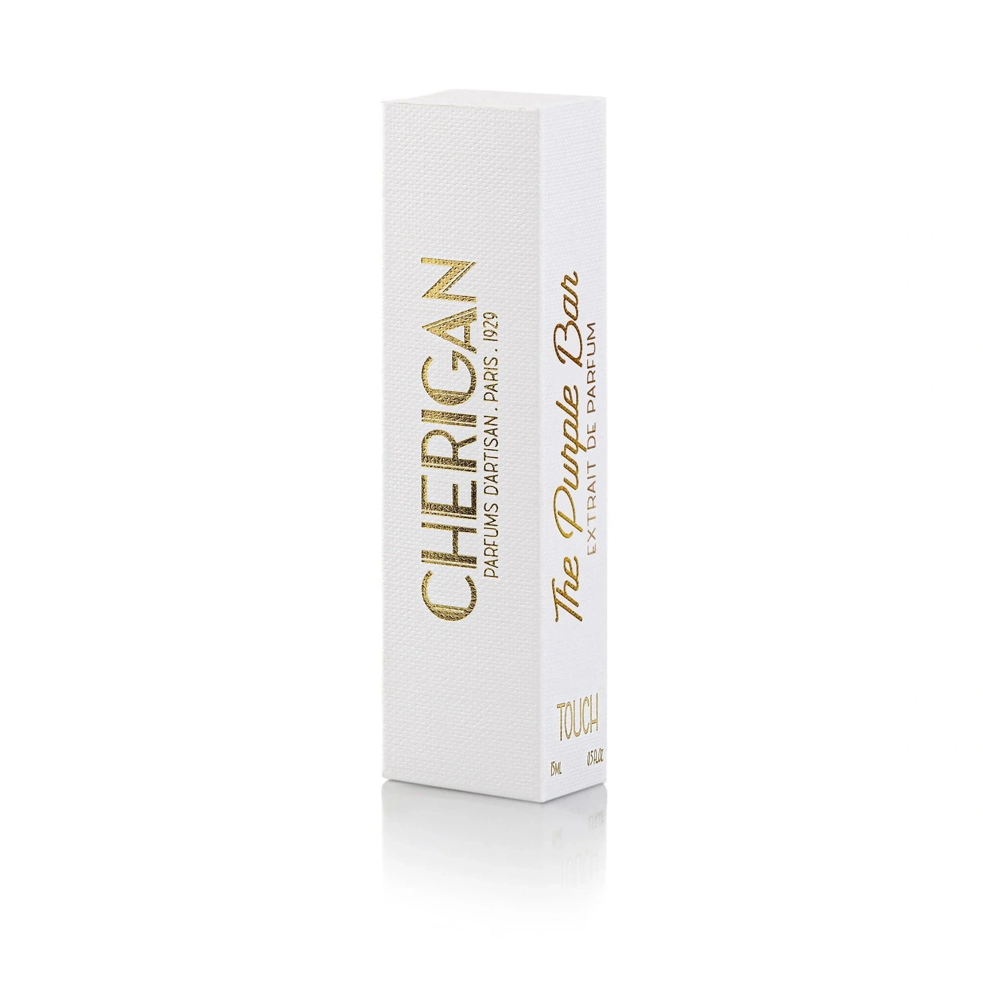 Cherigan The Purple Bar Extrait de Parfum 15ml packaging box with gold foil text