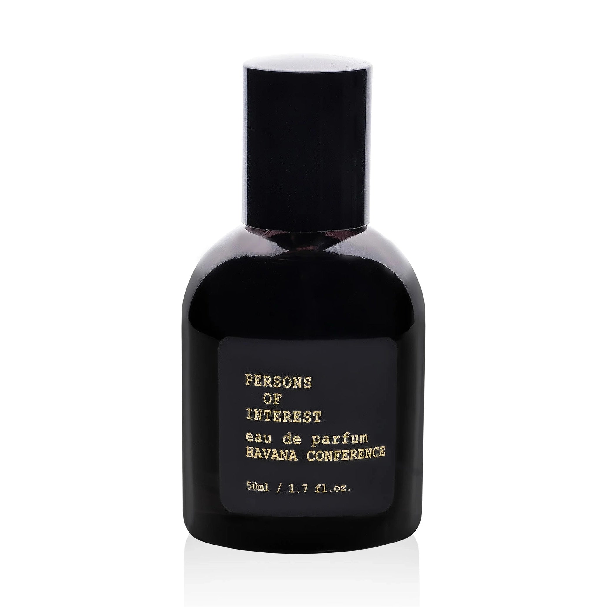 Persons of Interest Havana Conference Eau de Parfum in black glass bottle with gold label