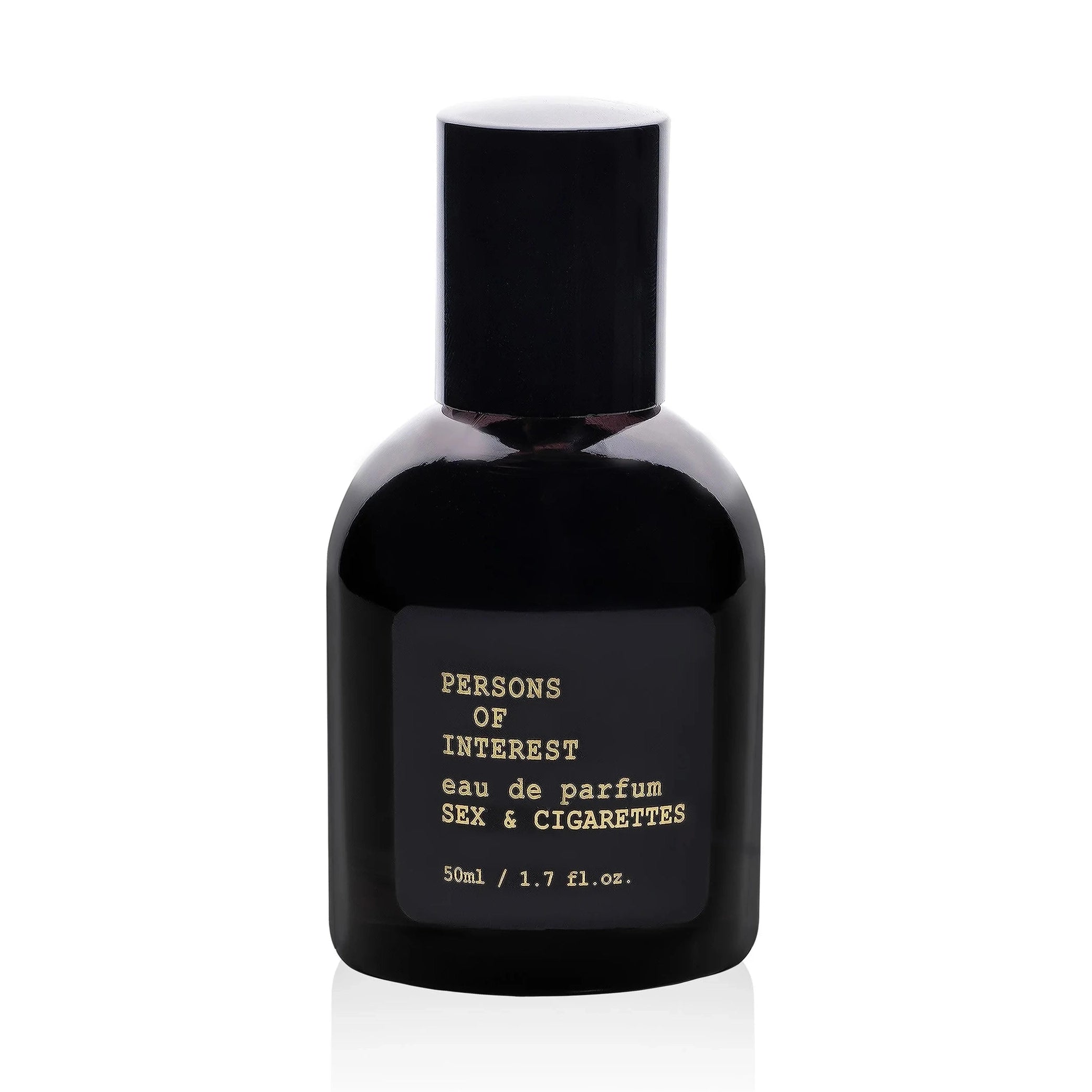 Persons of Interest Sex & Cigarettes Eau de Parfum 50ml black glass bottle with gold label