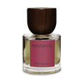 Paraphrase Fruit Thieves perfume bottle with wooden cap and pale amber liquid on white